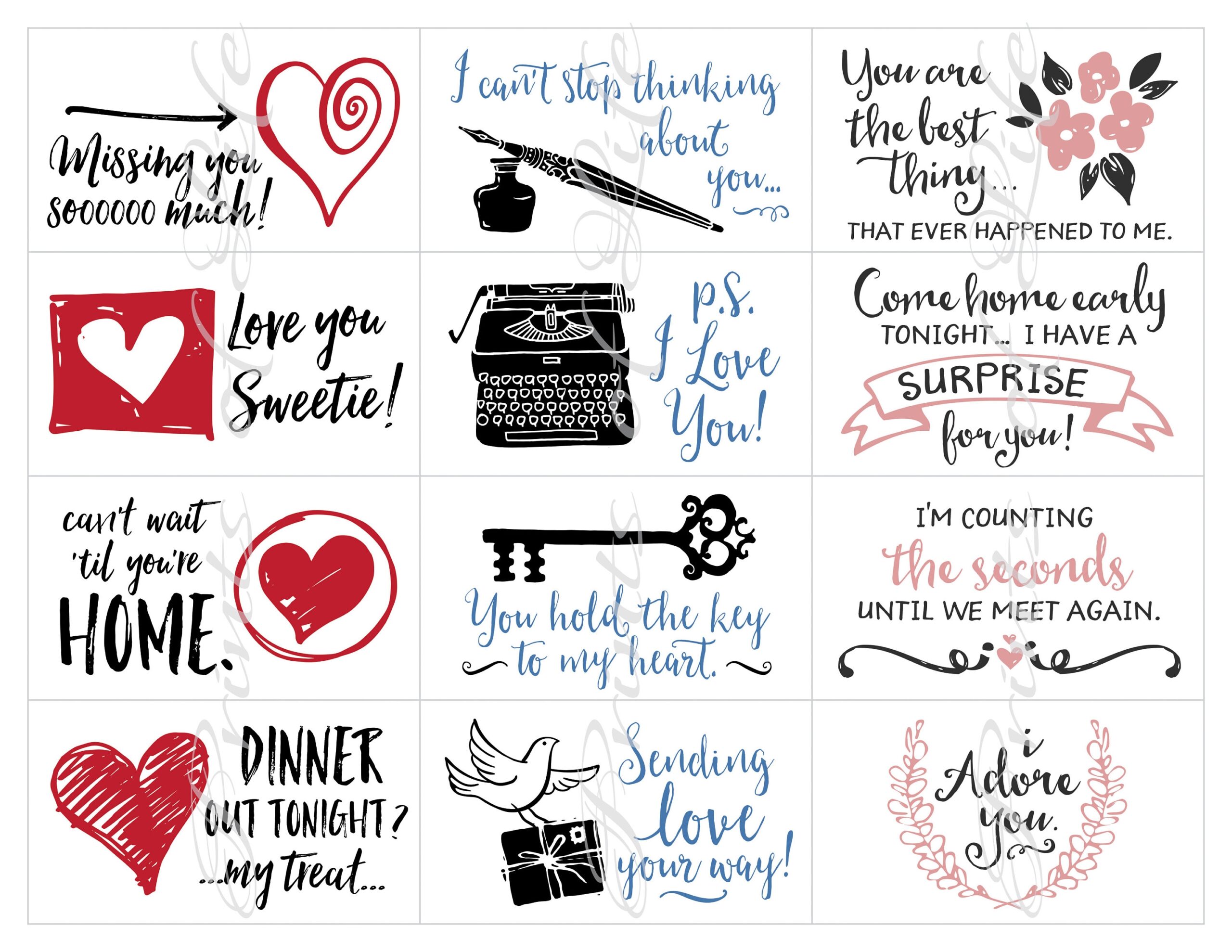 free printable lunchbox notes for husband