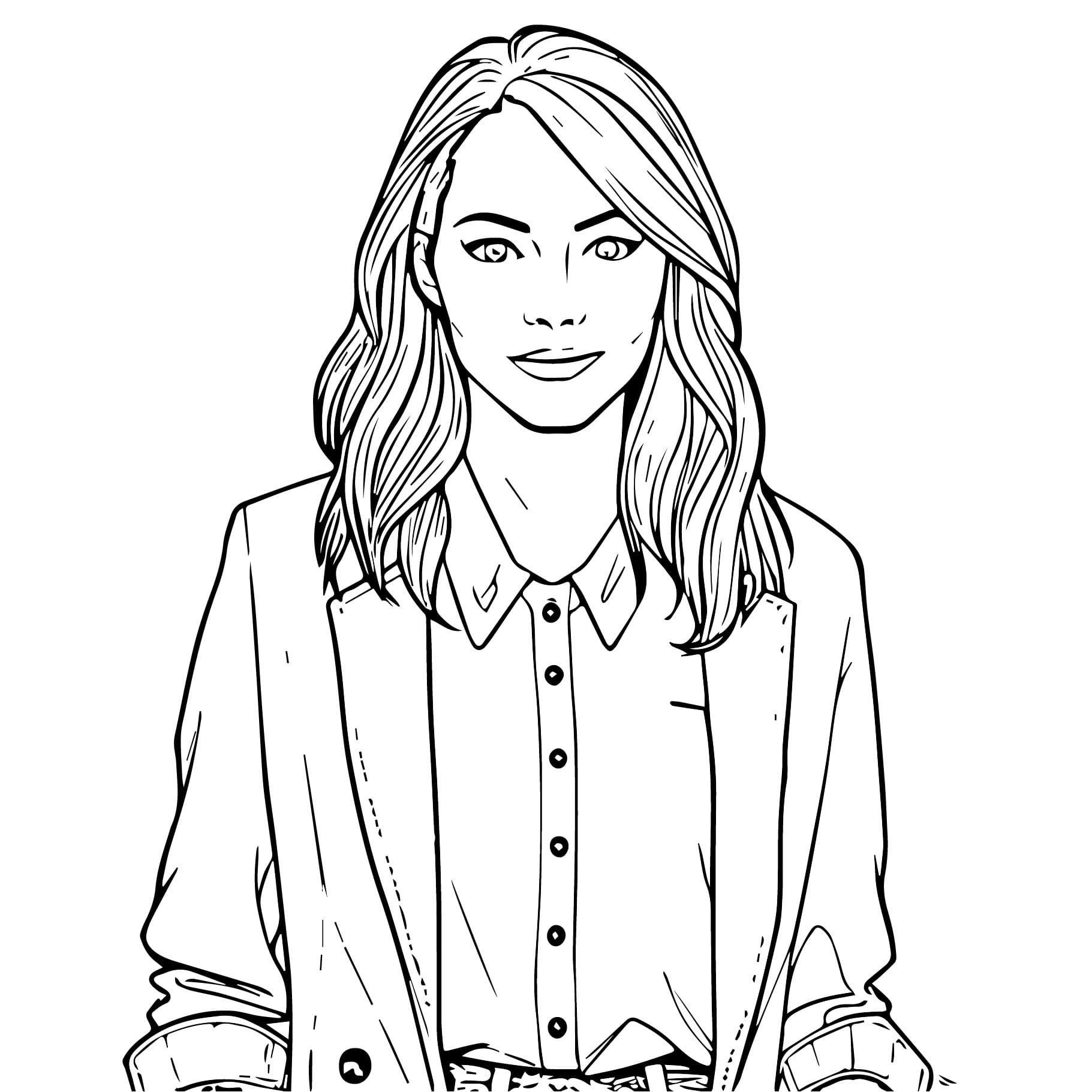 Lovely Emma Stone Coloring Page Download Print Or Color Online 