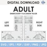 Machine Embroidery Logo Placement Guides Adult Size Embroidery Placement Ruler Left Side And Right Side Printable INSTANT DOWNLOAD Etsy