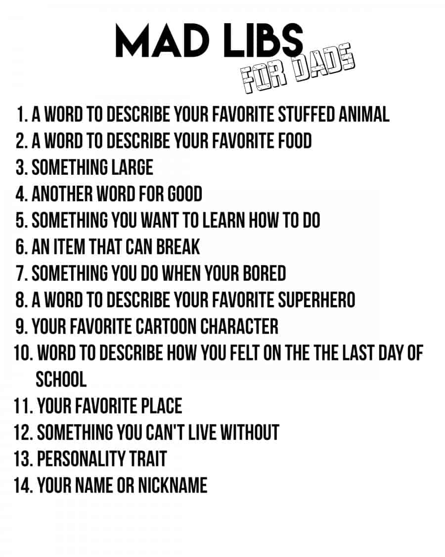 printable mad libs sheets for adults