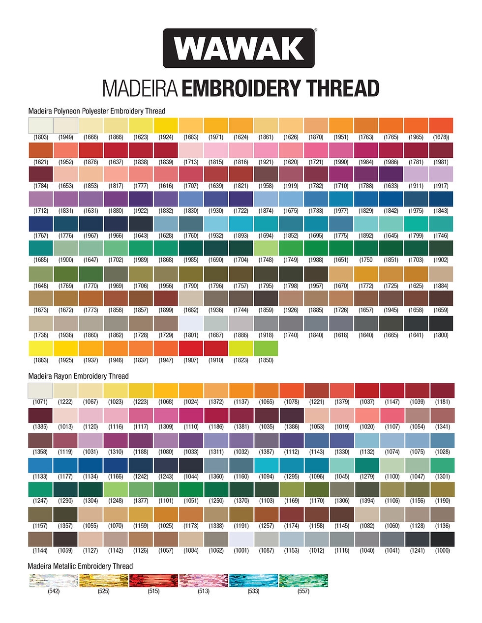 printable brother thread color chart