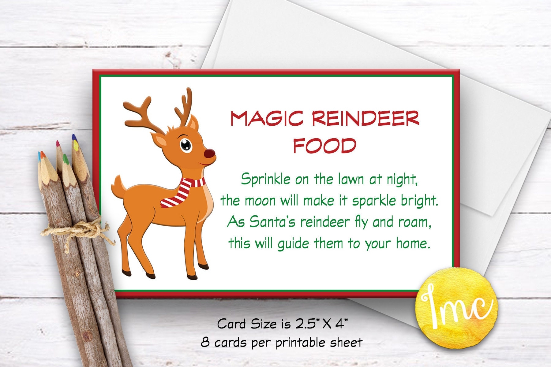 reindeer food labels printable