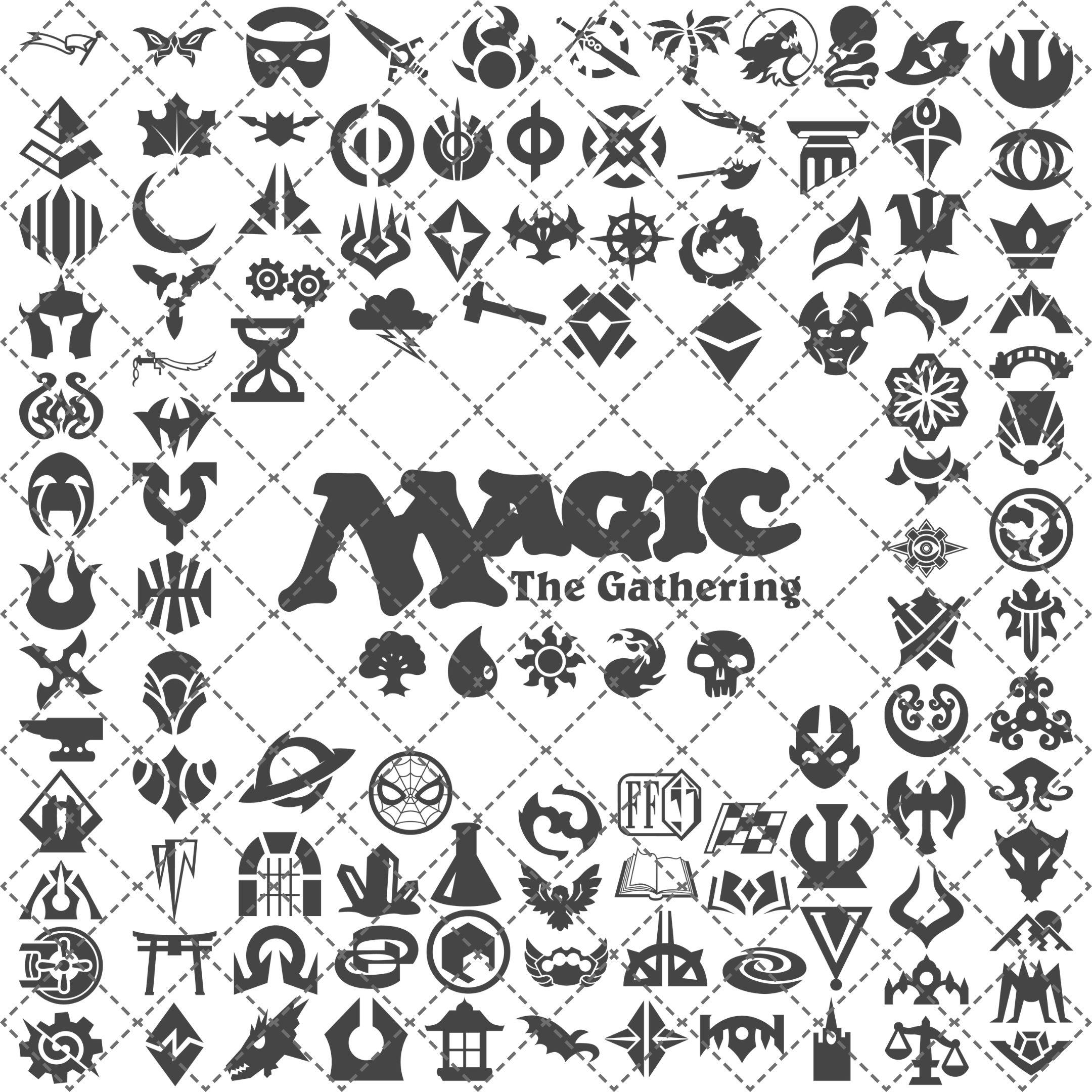 Magic The Gathering Bundle Pack Expansion Symbols MTG Icon MTG 