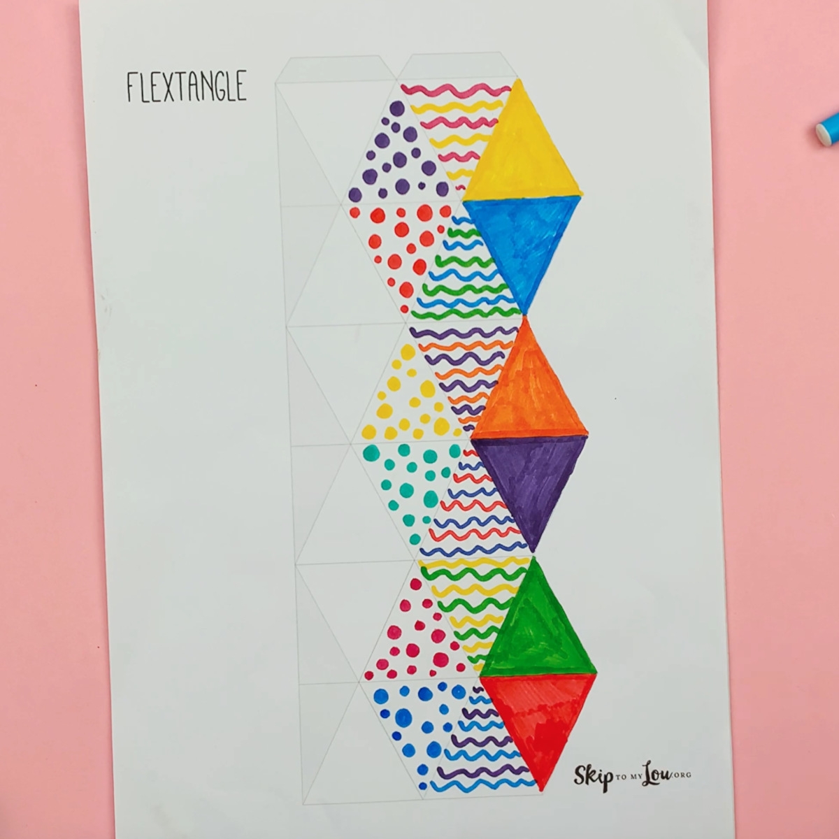 Make A Flextangle with Free Printable Template Skip To My Lou