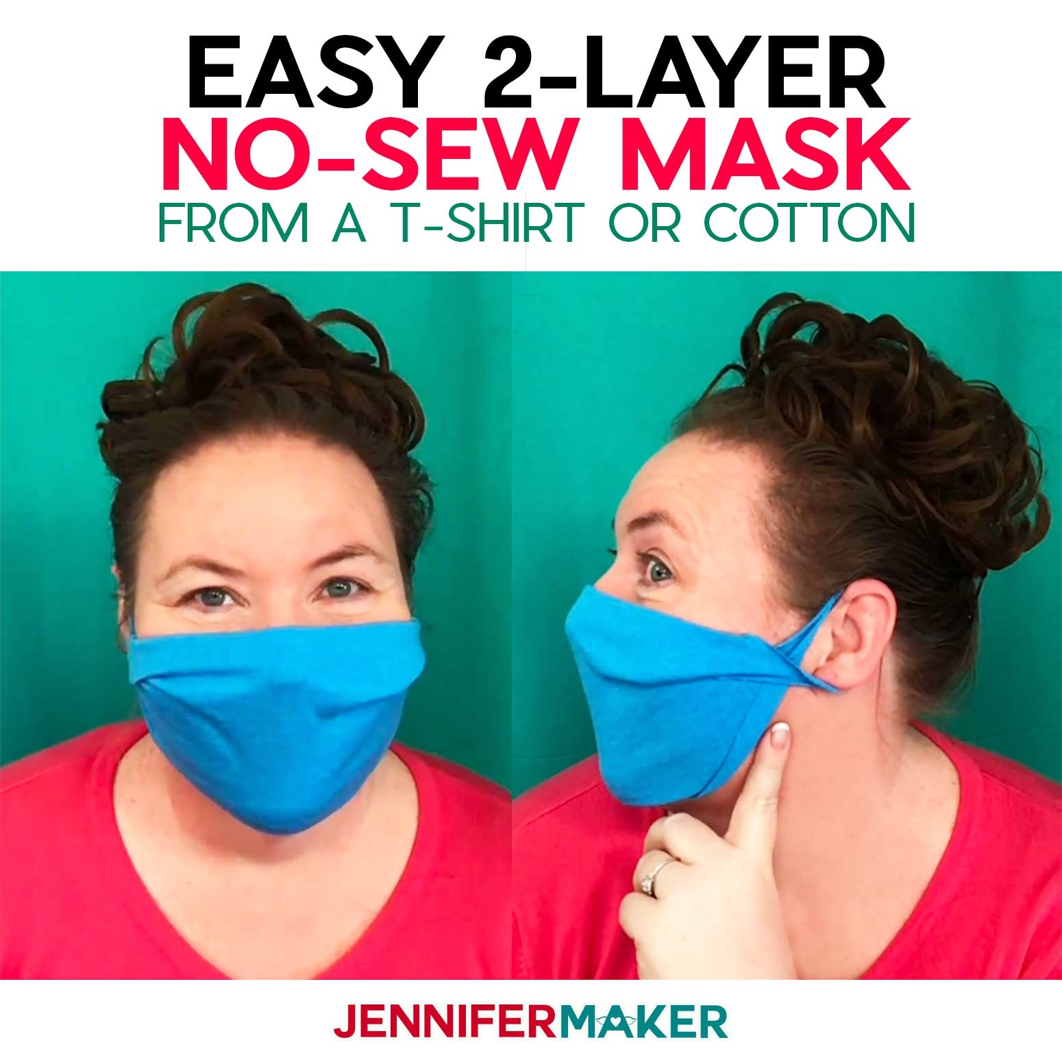 Make A No Sew Face Mask From A T Shirt Jennifer Maker Make A No Sew Face Mask From A T Shirt Jennifer Maker