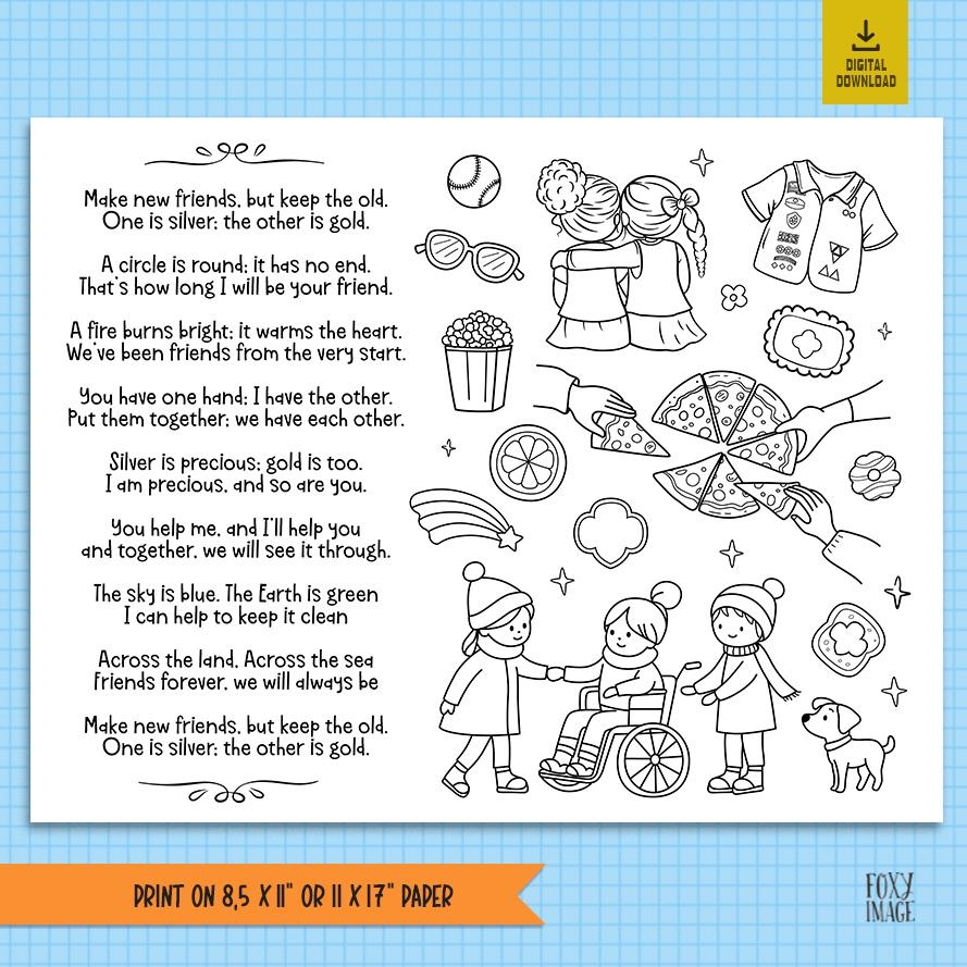 make new friends song printable make new friends song printable