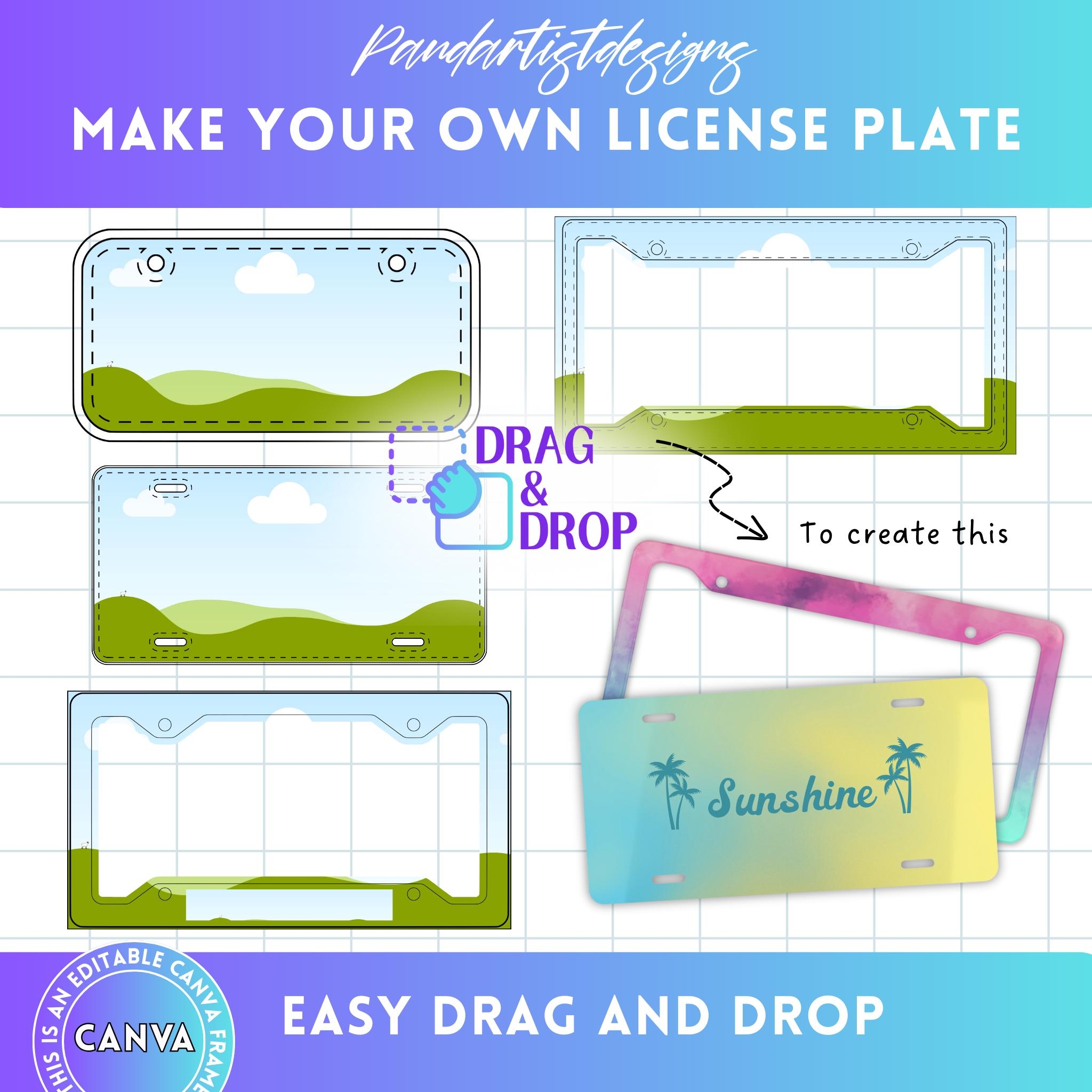 Make Your Own Car License Plate On CANVA Easy Drag And Drop Editable Canva Frame Template POD Tools Blank License Plate PNG Etsy Make Your Own Car License Plate On CANVA Easy Drag And Drop Editable Canva Frame Template POD Tools Blank License Plate PNG Etsy