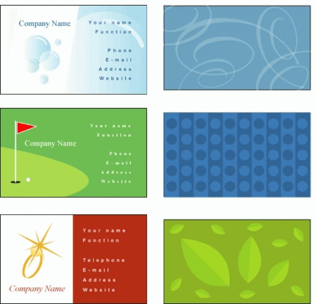 free printable business card templates for word