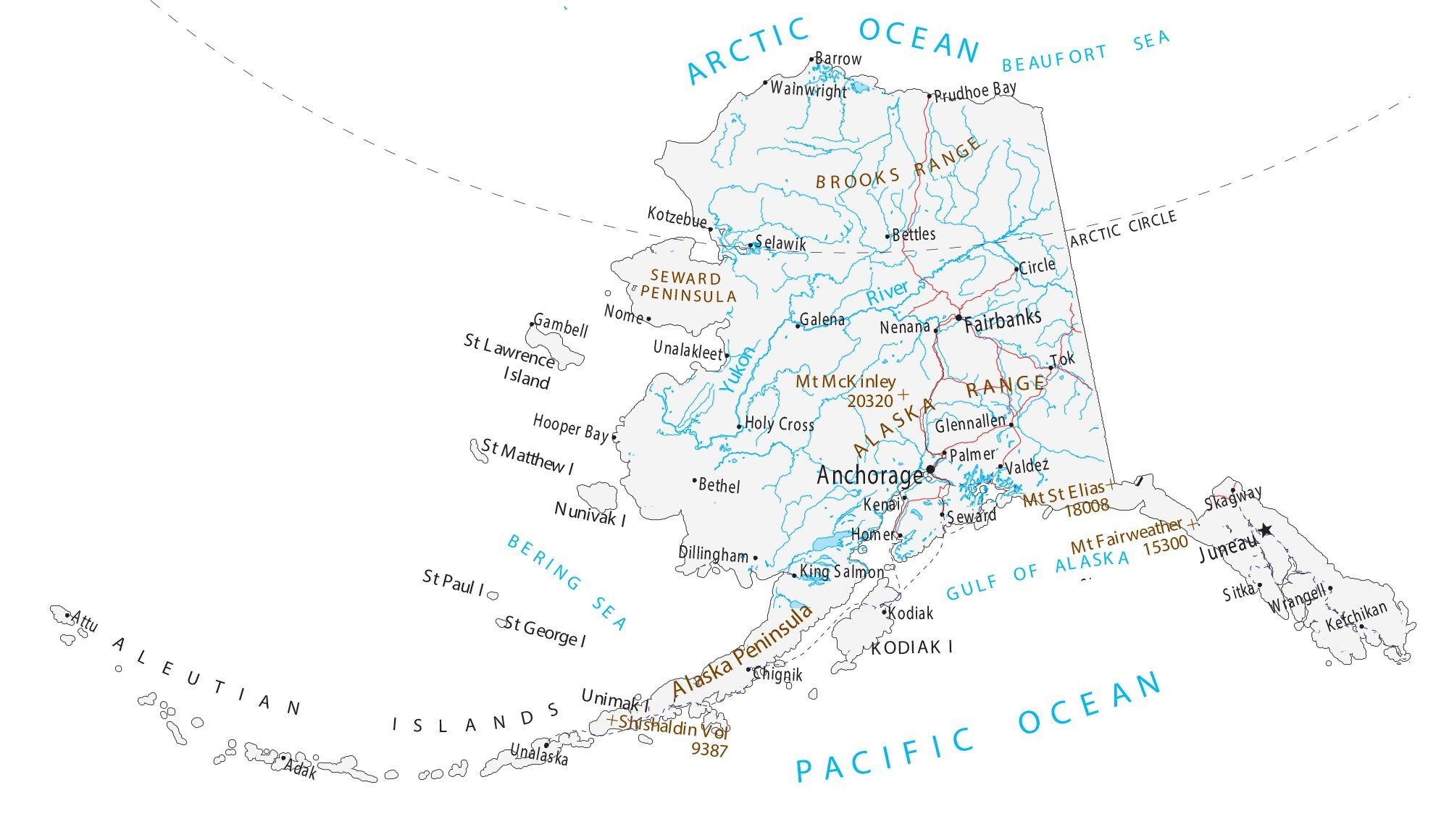 Map Of Alaska Cities And Roads GIS Geography