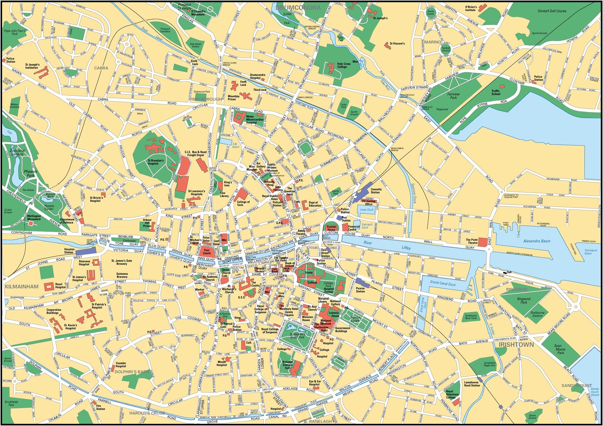 Map Of Dublin Offline Map And Detailed Map Of Dublin City