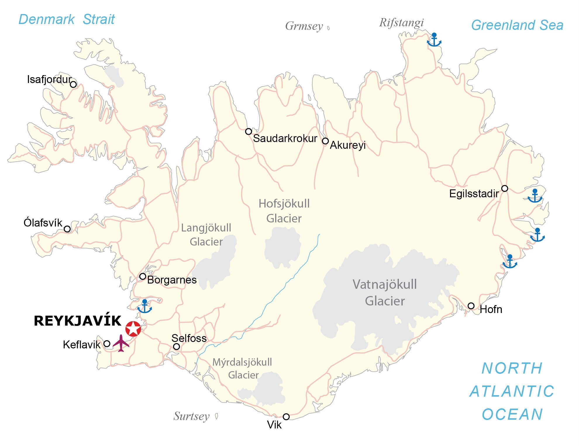 printable map of iceland