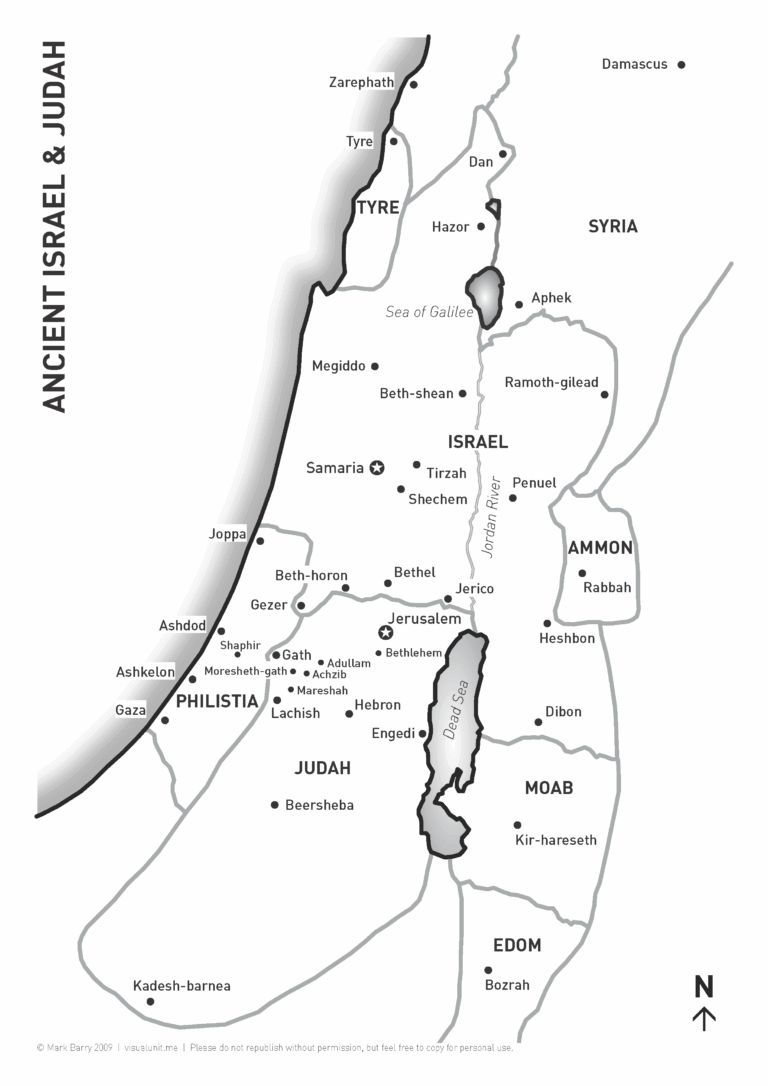 Map Of Israel U0026 Judah VISUAL UNIT