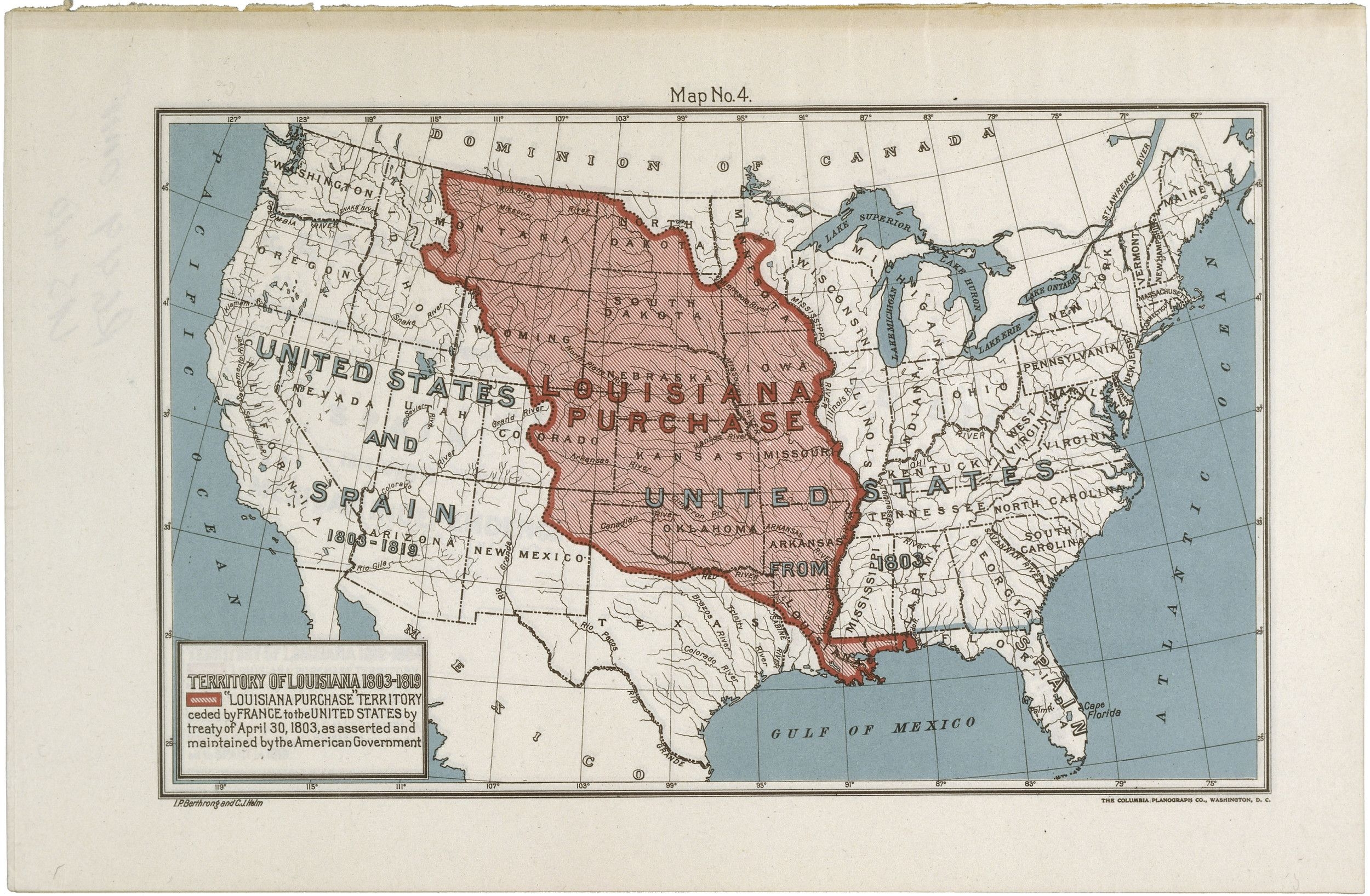 Map Of The Louisiana Purchase Territory DocsTeach Map Of The Louisiana Purchase Territory DocsTeach