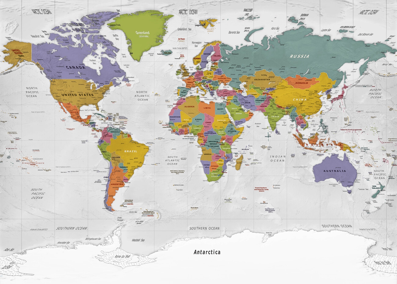Map Political World Map Miller Projection