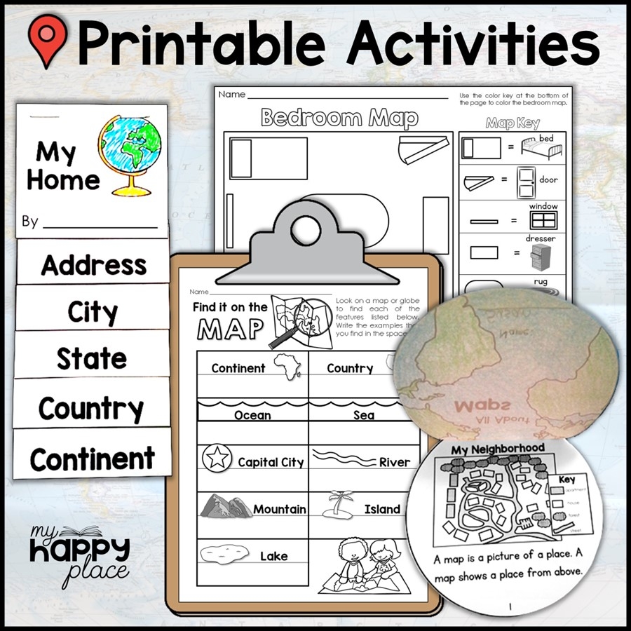 Map Skills Unit With PowerPoint My Happy Place Teaching Worksheets Library Map Skills Unit With PowerPoint My Happy Place Teaching Worksheets Library