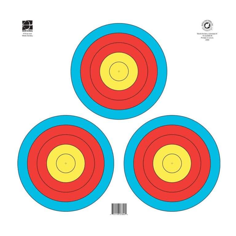 Maple Leaf World Archery 3 Spot Triangle Target Face Lancaster Archery Supply