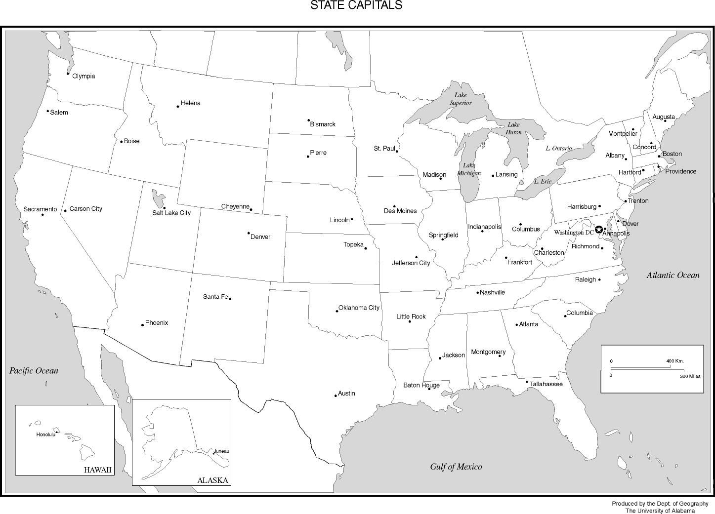 printable us map with cities
