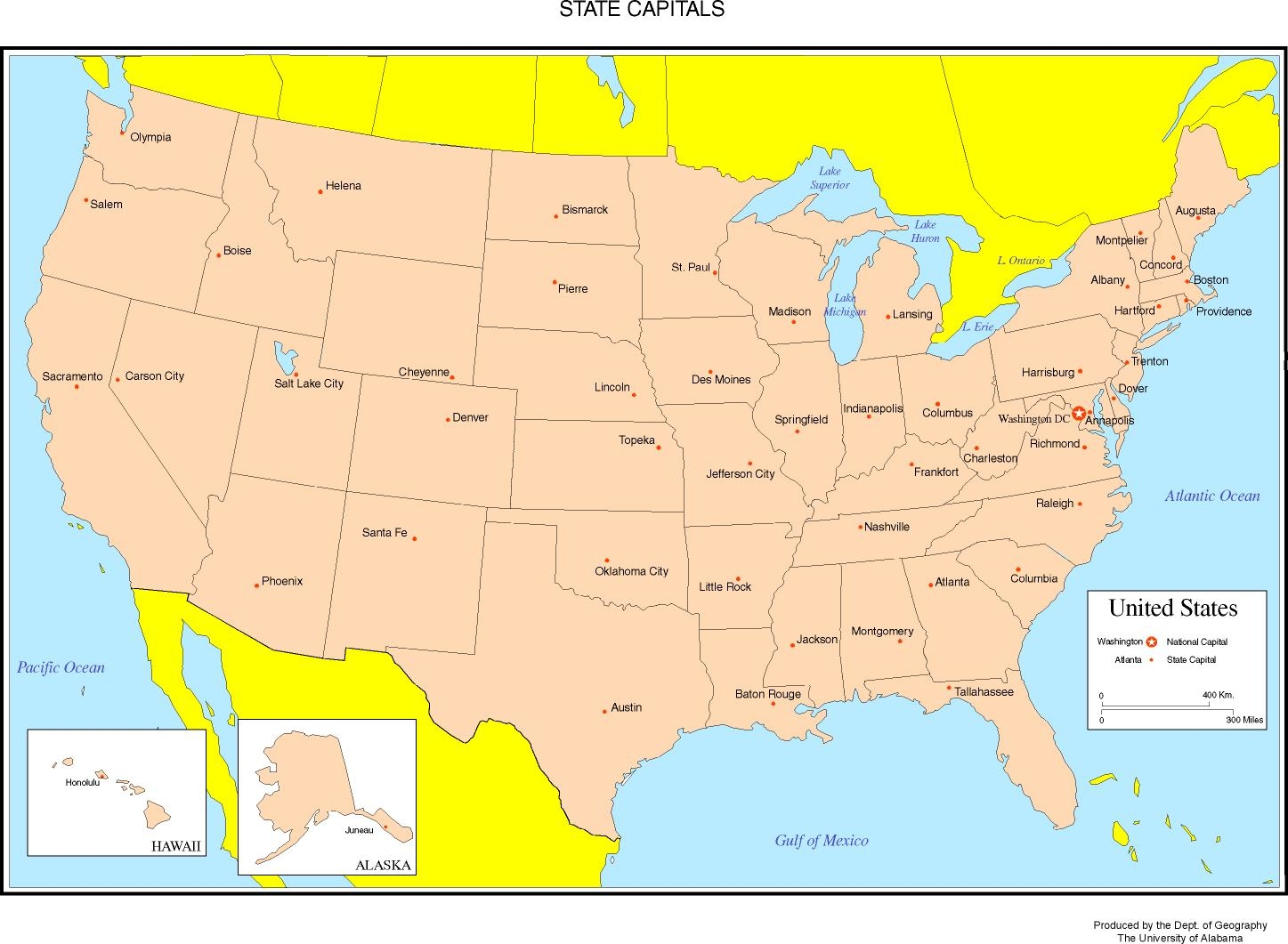 printable map of the usa