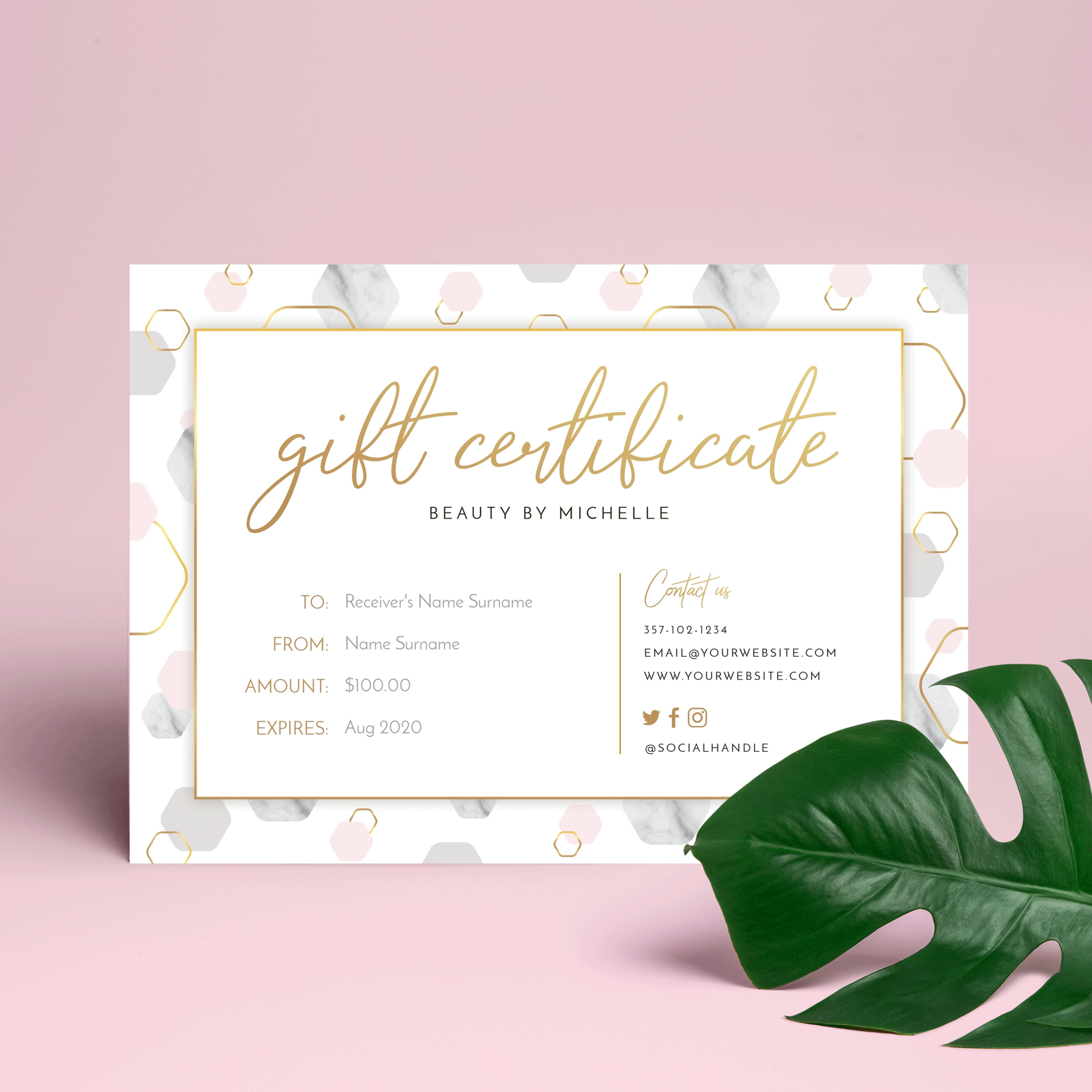 free printable beauty salon gift certificate templates
