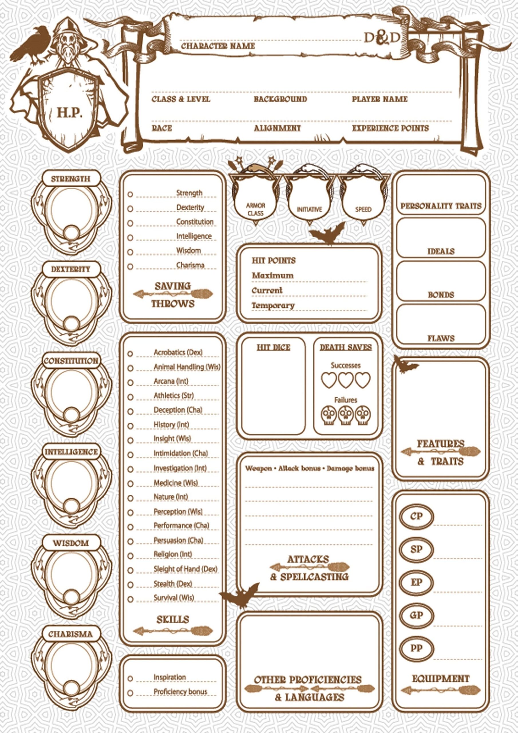 Master Your Adventure Ultimate Dnd Character Sheet PDF 