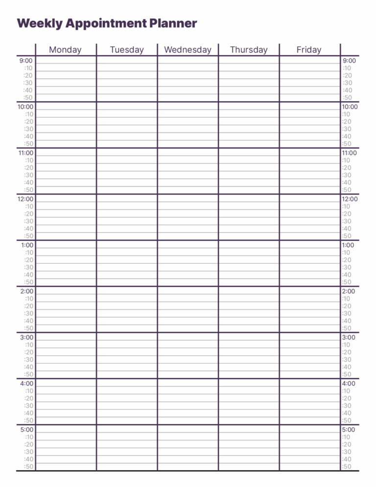 Mastering Scheduling In 2024 Weekly Planner Templates For Small 