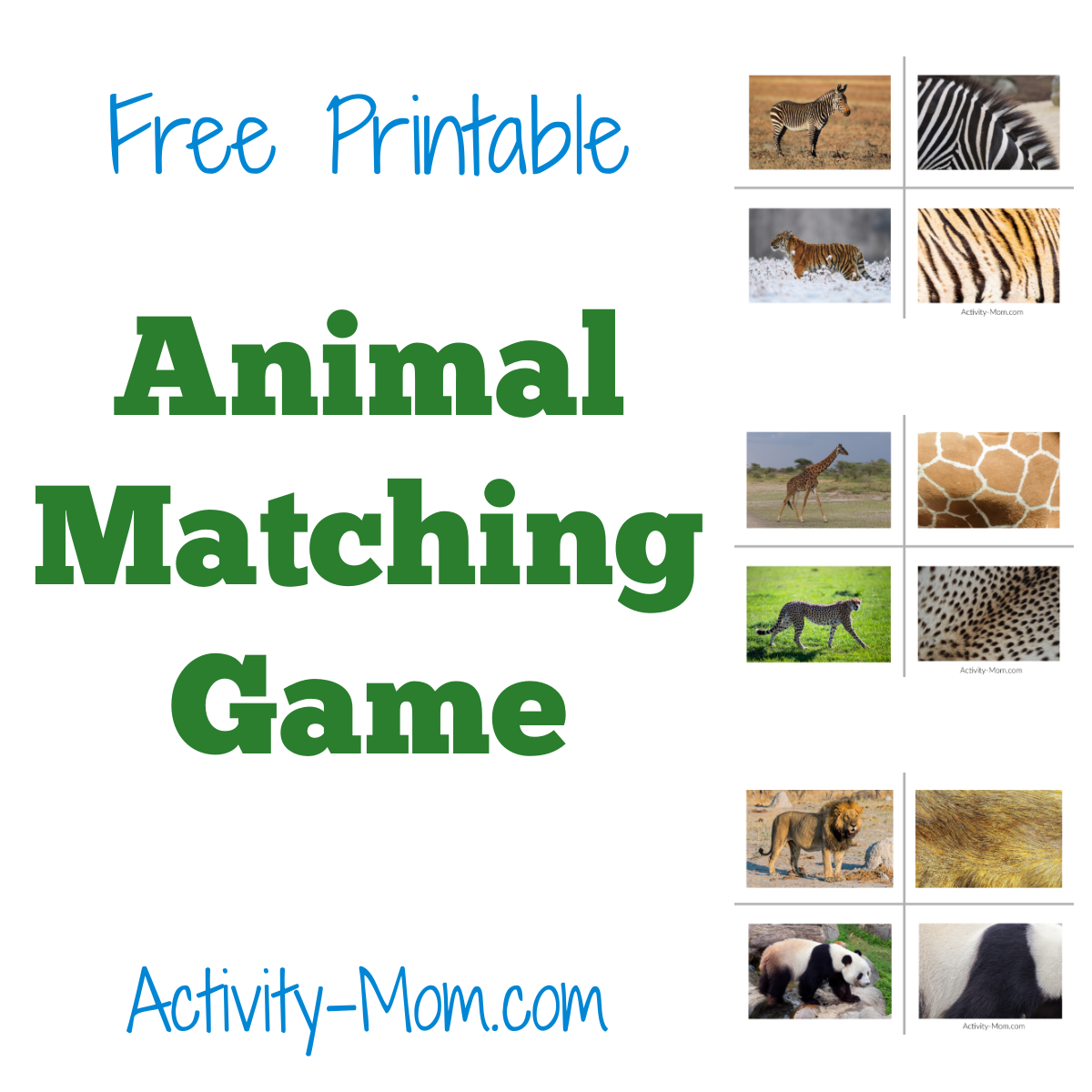 matching games for toddlers printable