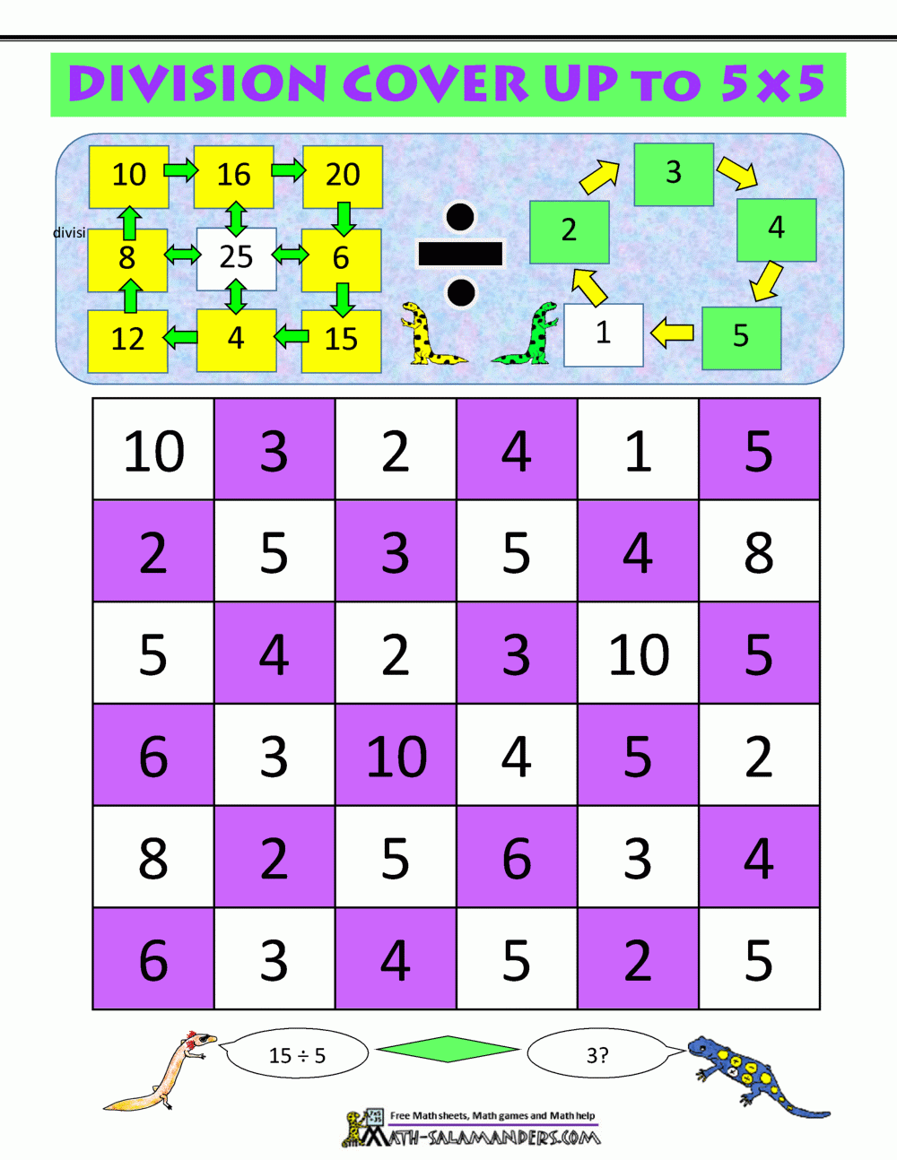 printable math games 4th grade