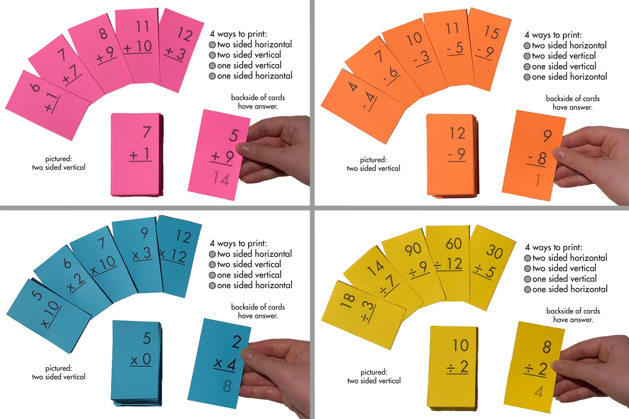 Math Flash Cards All Facts Through 12 Addition Subtraction  Math Flash Cards All Facts Through 12 Addition Subtraction