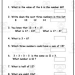 Math Test Grade 2 Worksheets Library