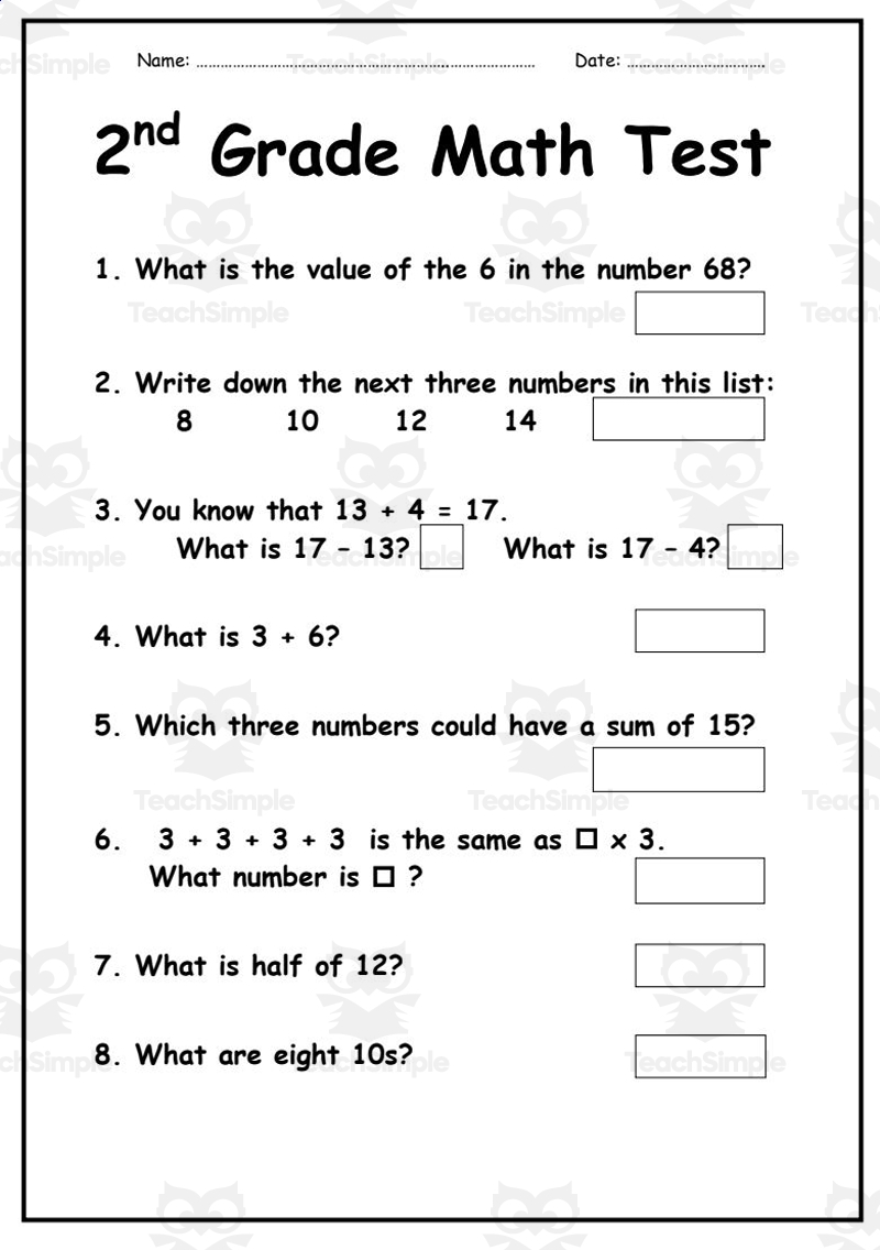 Math Test Grade 2