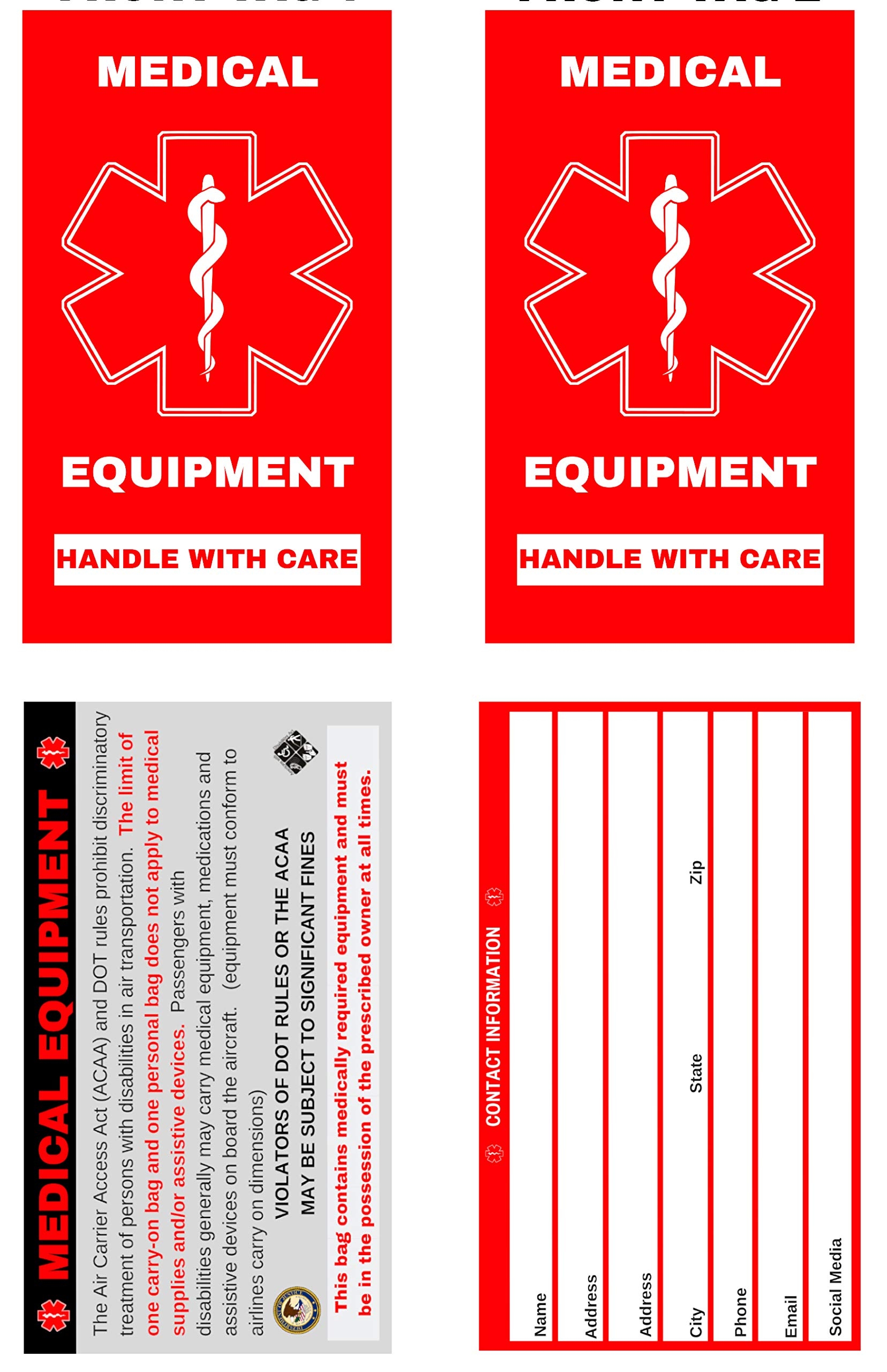 MEDICAL EQUIPMENT LUGGAGE TAG Amazon co uk Fashion