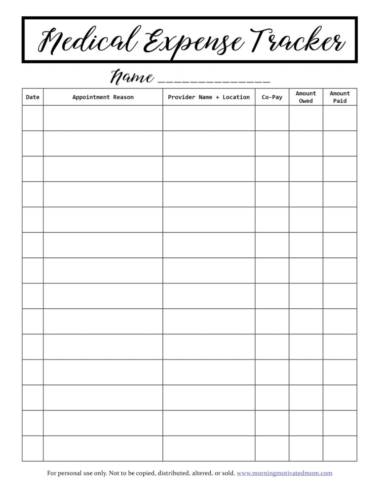 Medical Expense Printable How To Save On Prescriptions Morning Motivated Mom
