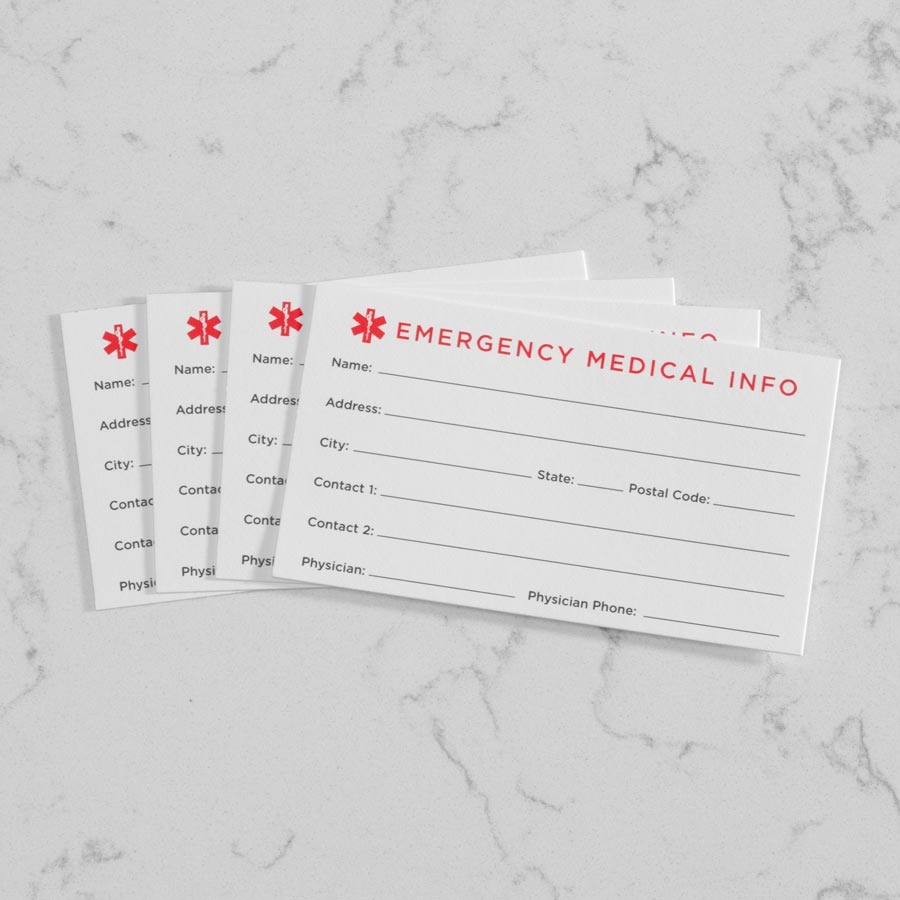Medical ID Wallet Card