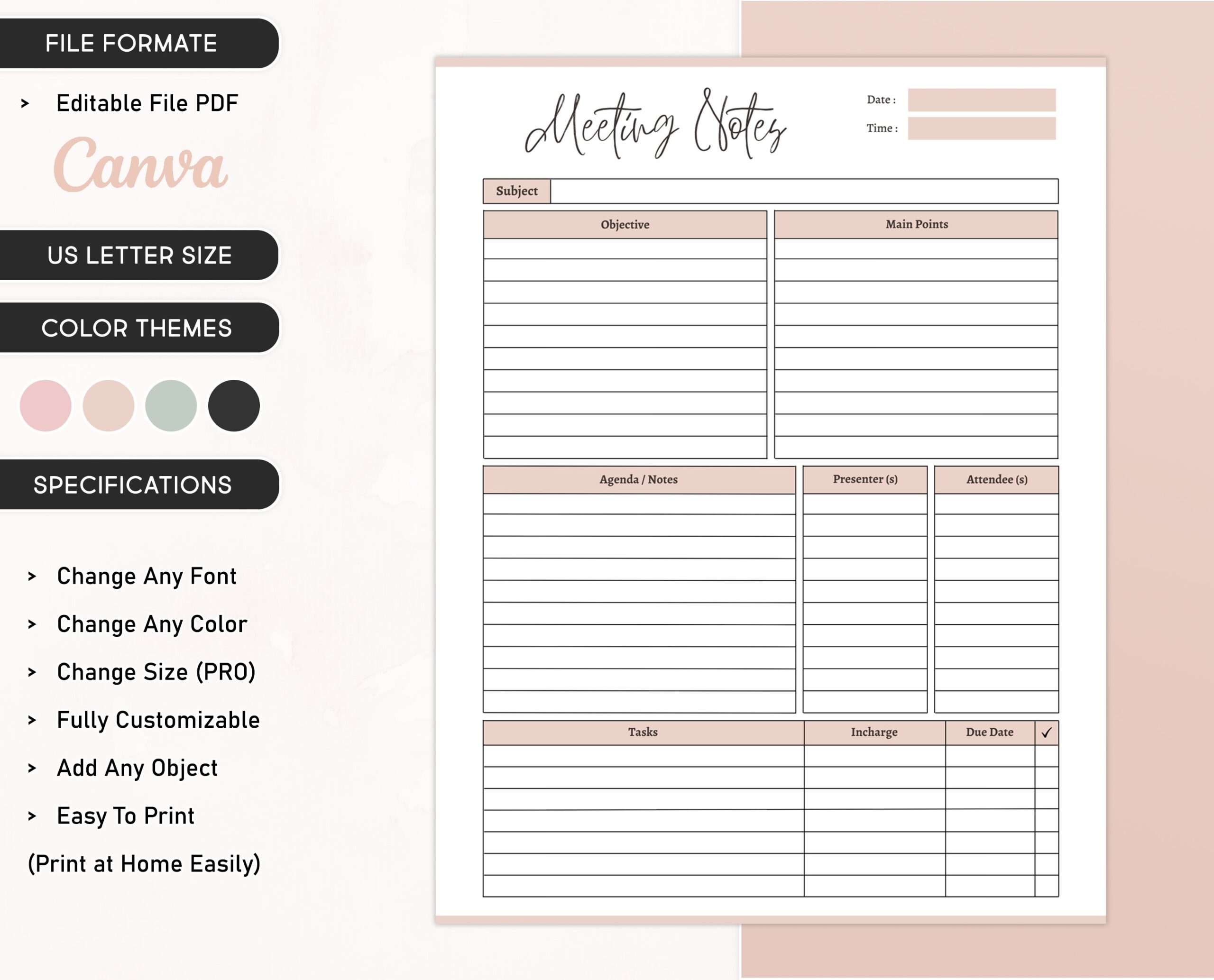 printable meeting adgenda templet