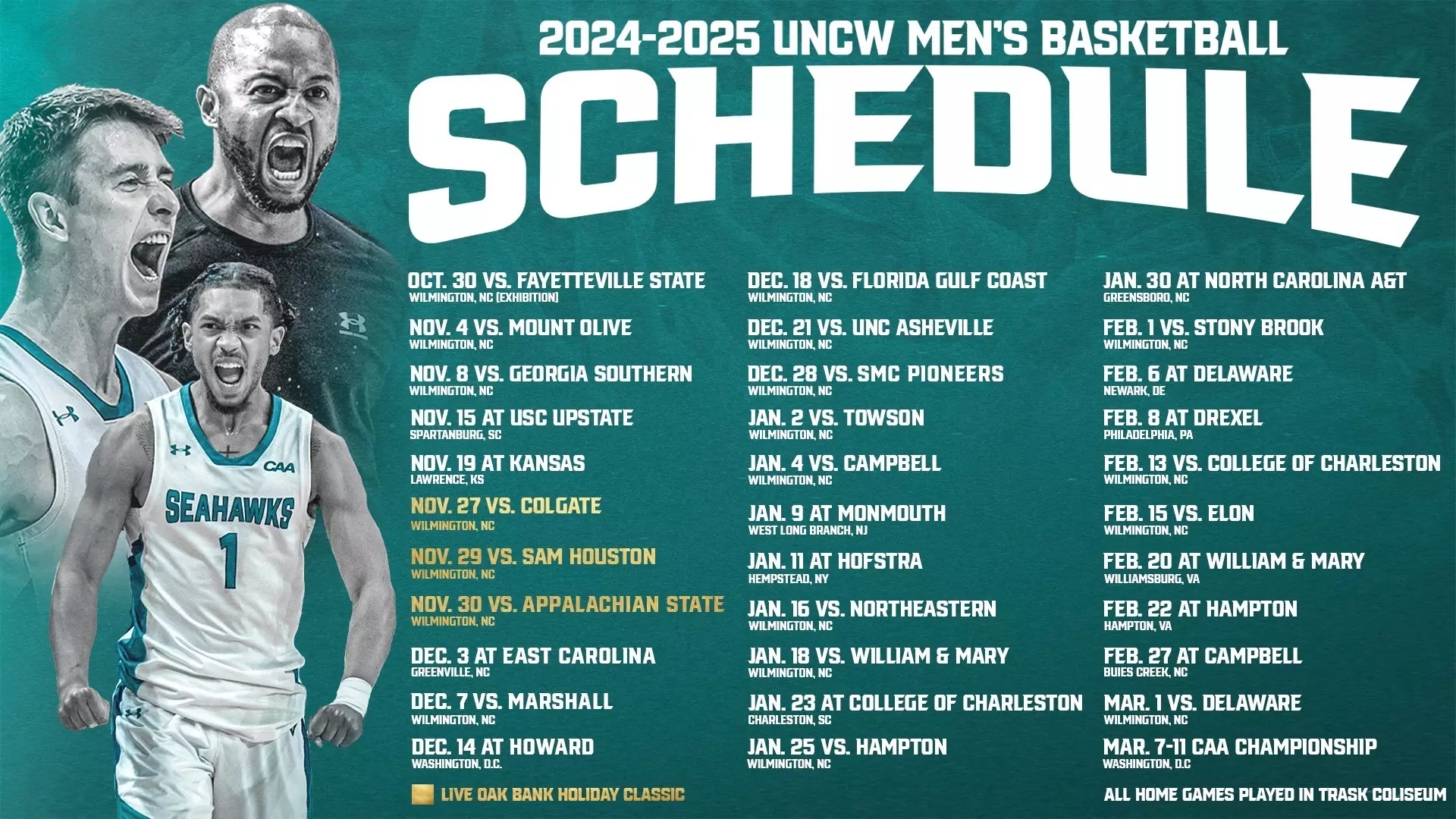 Men s Basketball Completes 2024 25 Schedule UNC Wilmington Athletics Men s Basketball Completes 2024 25 Schedule UNC Wilmington Athletics