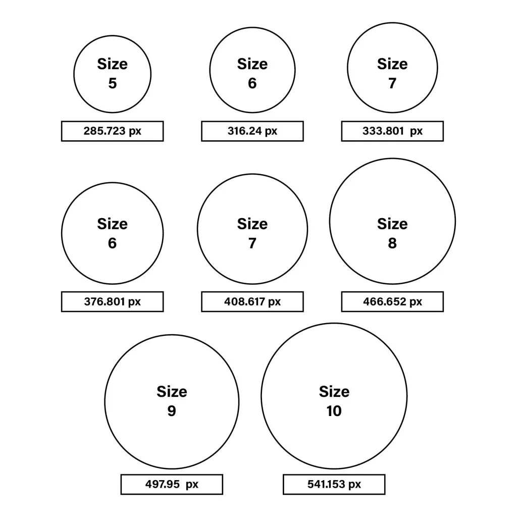 ring size chart printable