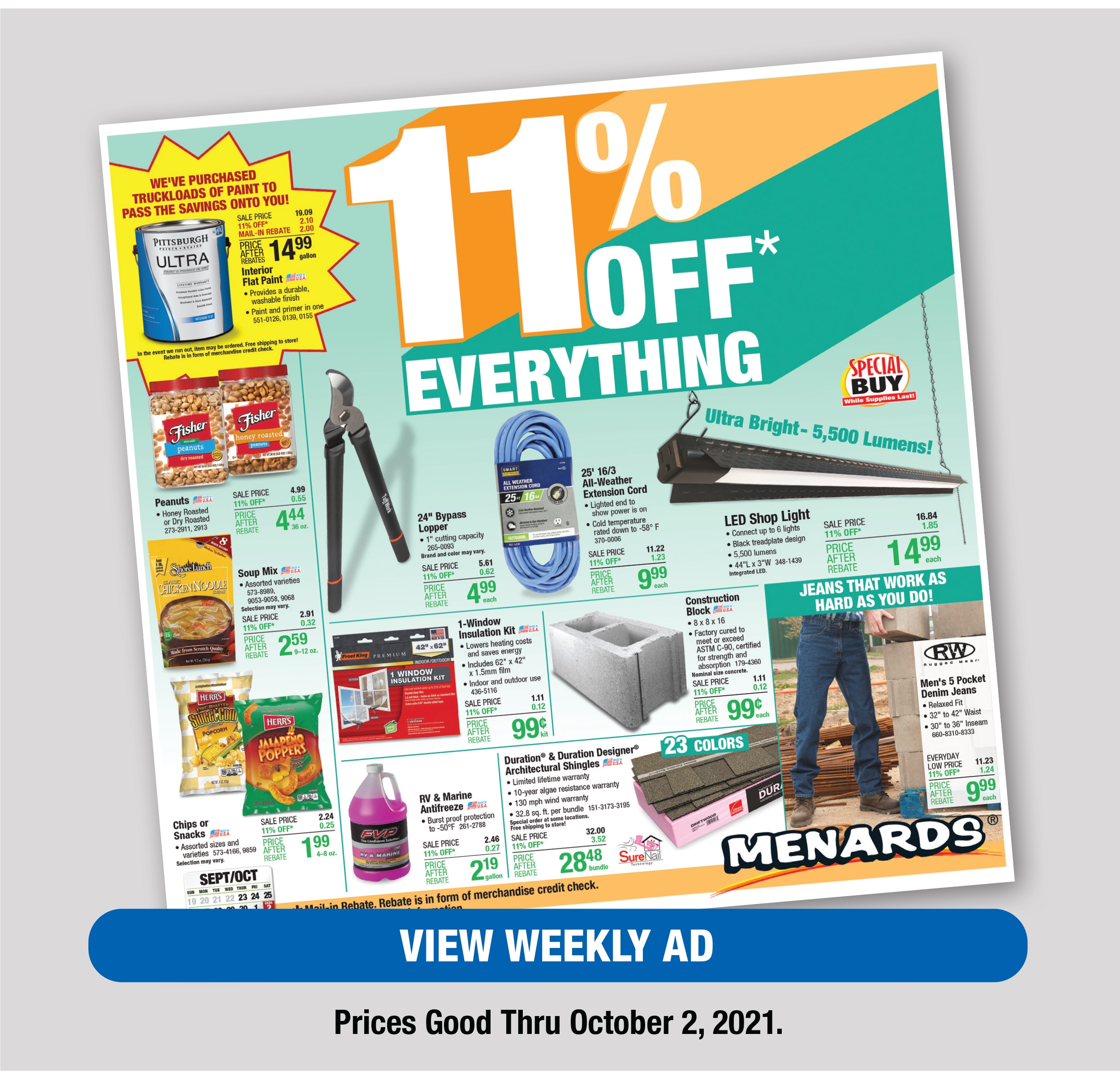 Menards 11 OFF Sale Prices U0026 FREE After Rebates Milled