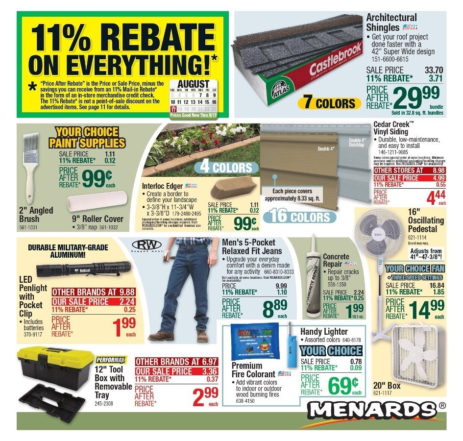 Menards Weekly 2025 Ad U0026 Deals