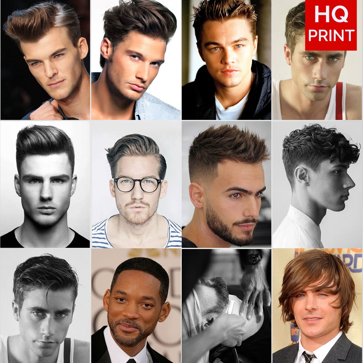 MENS HAIR SALON Print BARBER Shop Poster HAIRDRESSER MAN Hairstyle A5 A4 A3 A2