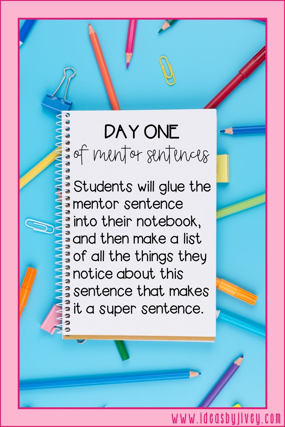 Mentor Sentences Routine Break It Down Time To Notice Ideas 