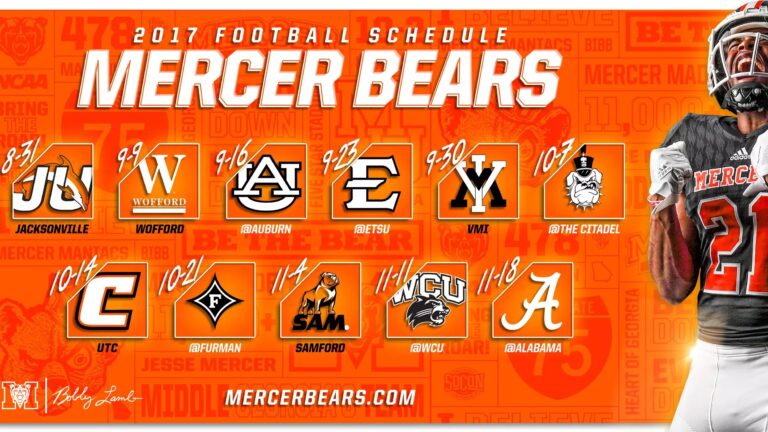 Mercer Unveils 2017 Football Schedule Mercer University Athletics
