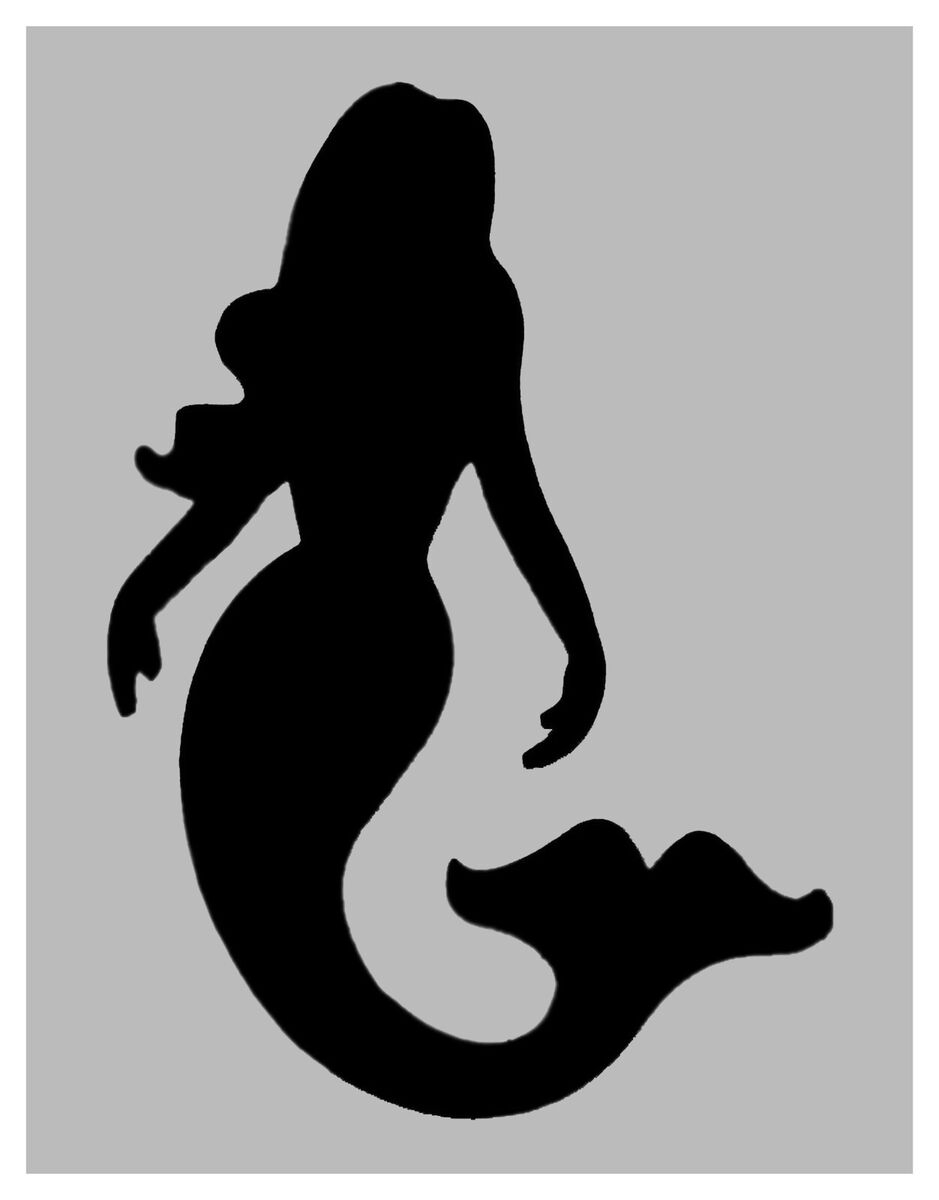free printable mermaid stencil