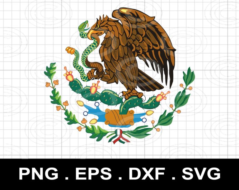Mexican Eagle Svg Png Eps Dxf Mexico Svg Mexico Coat Of Arms Mexico Flag Svg Mexican Svg Instant Download For Cricut Etsy