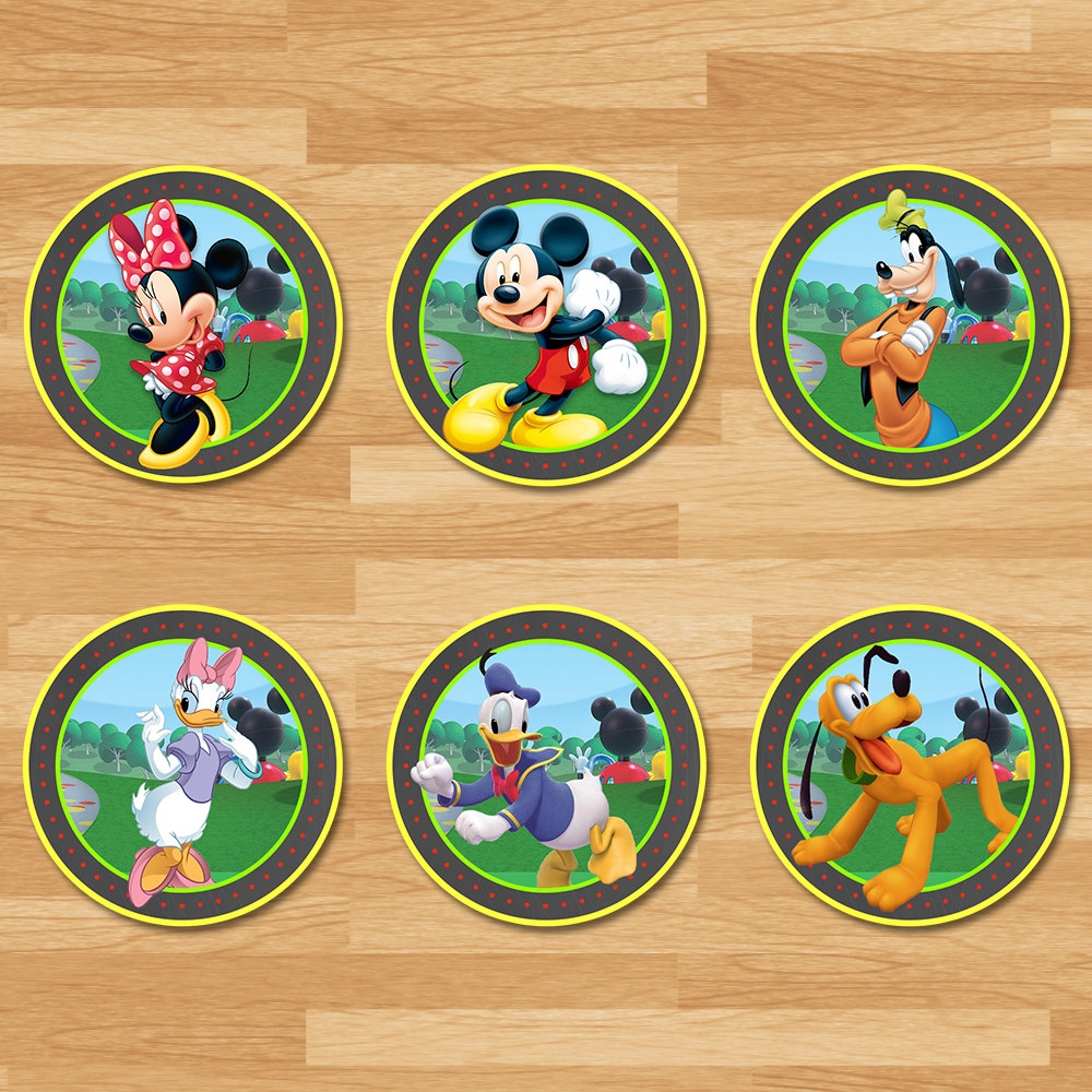 Mickey Mouse Clubhouse Cupcake Toppers Chalkboard Mickey Mouse Stickers Mickey Mouse Topper Mickey Mouse Party Printables Boy Party