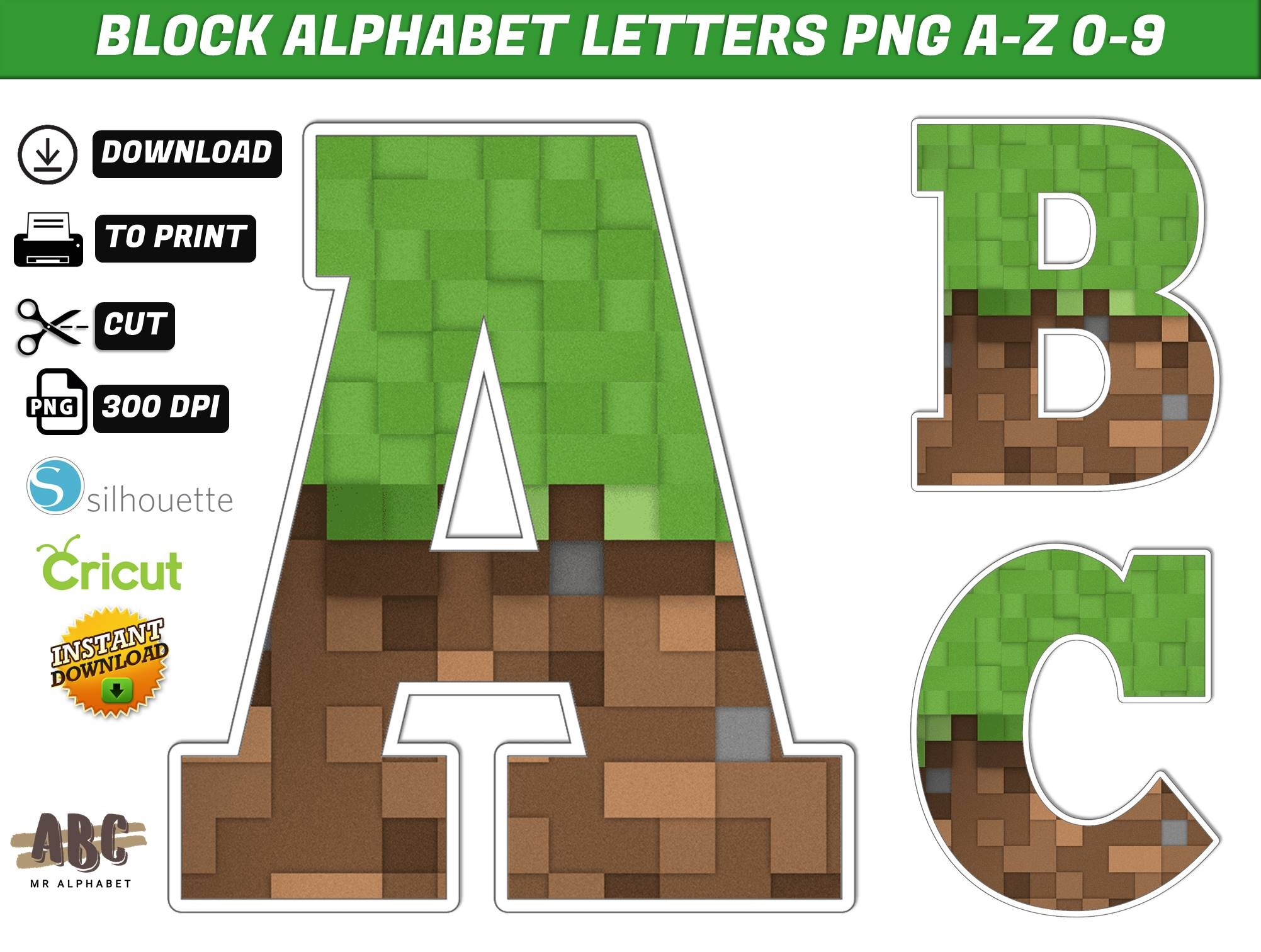 Minecraft Alphabet Letters Png Worksheets Library