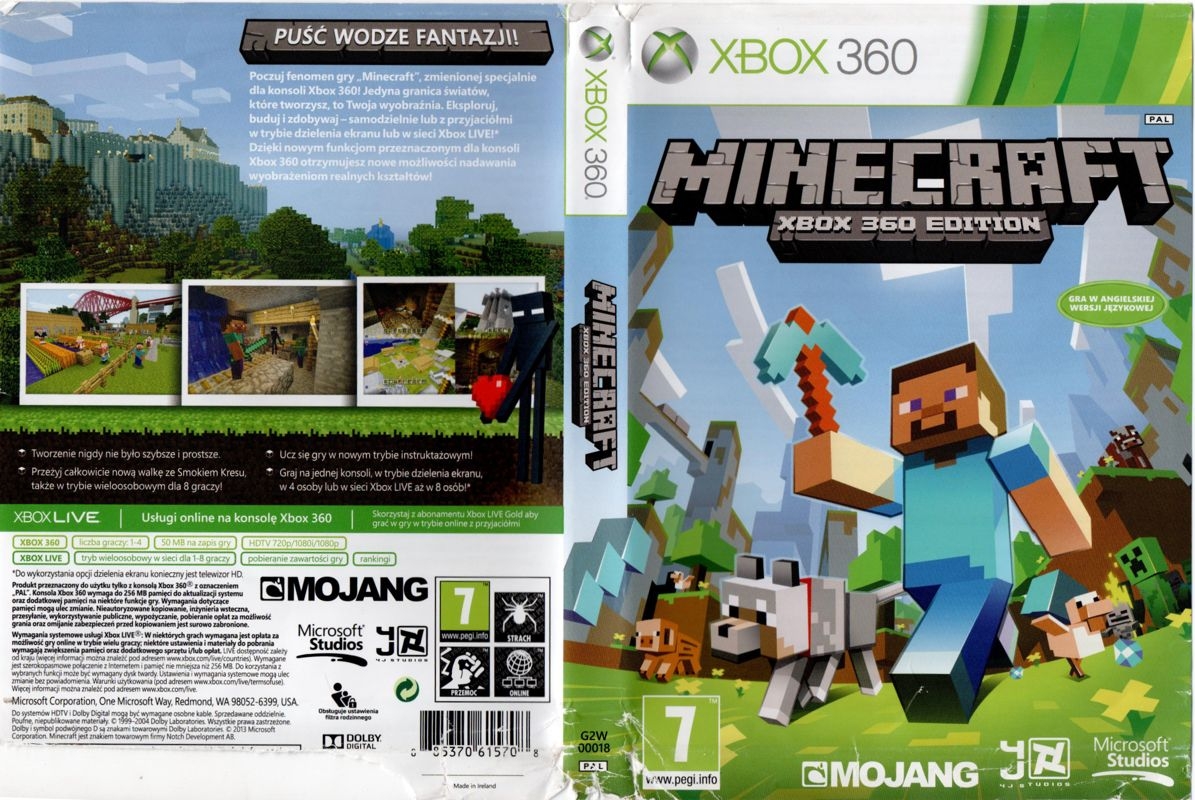 Minecraft Xbox 360 Edition Cover Or Packaging Material MobyGames