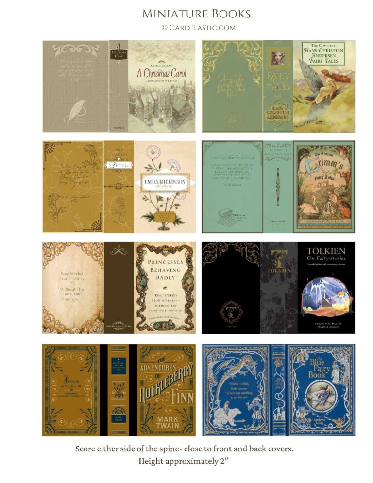 Miniature Book Printables Card Tastic