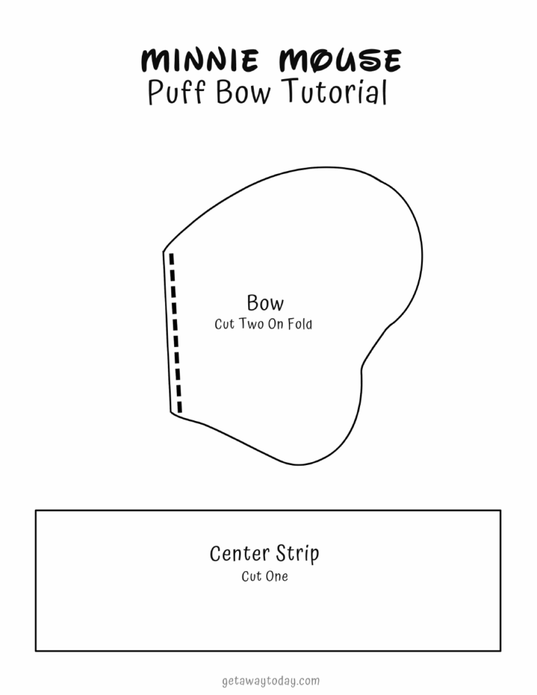 Minnie Mouse Puff Bow Template Download Printable PDF Templateroller