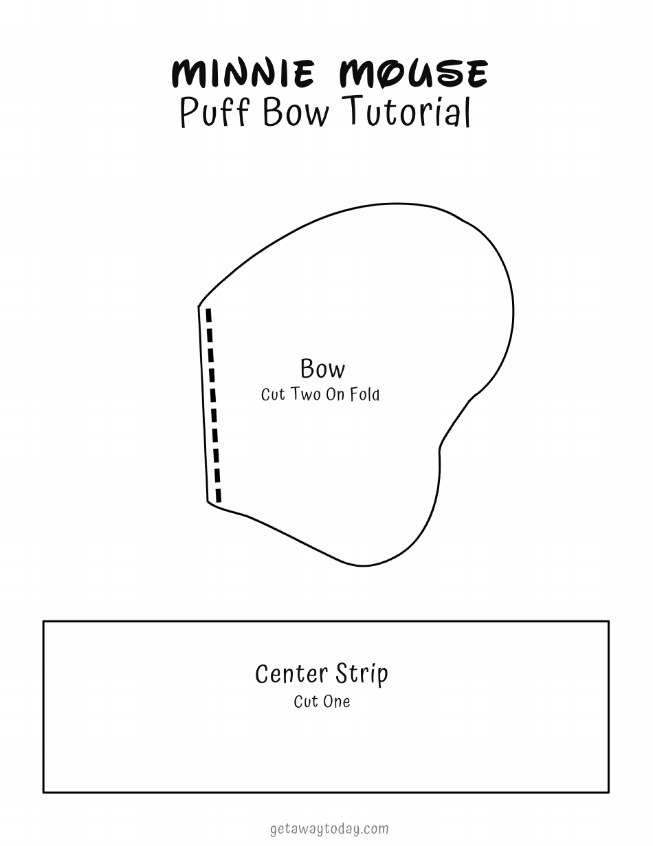 Minnie Mouse Puff Bow Template Download Printable PDF Templateroller