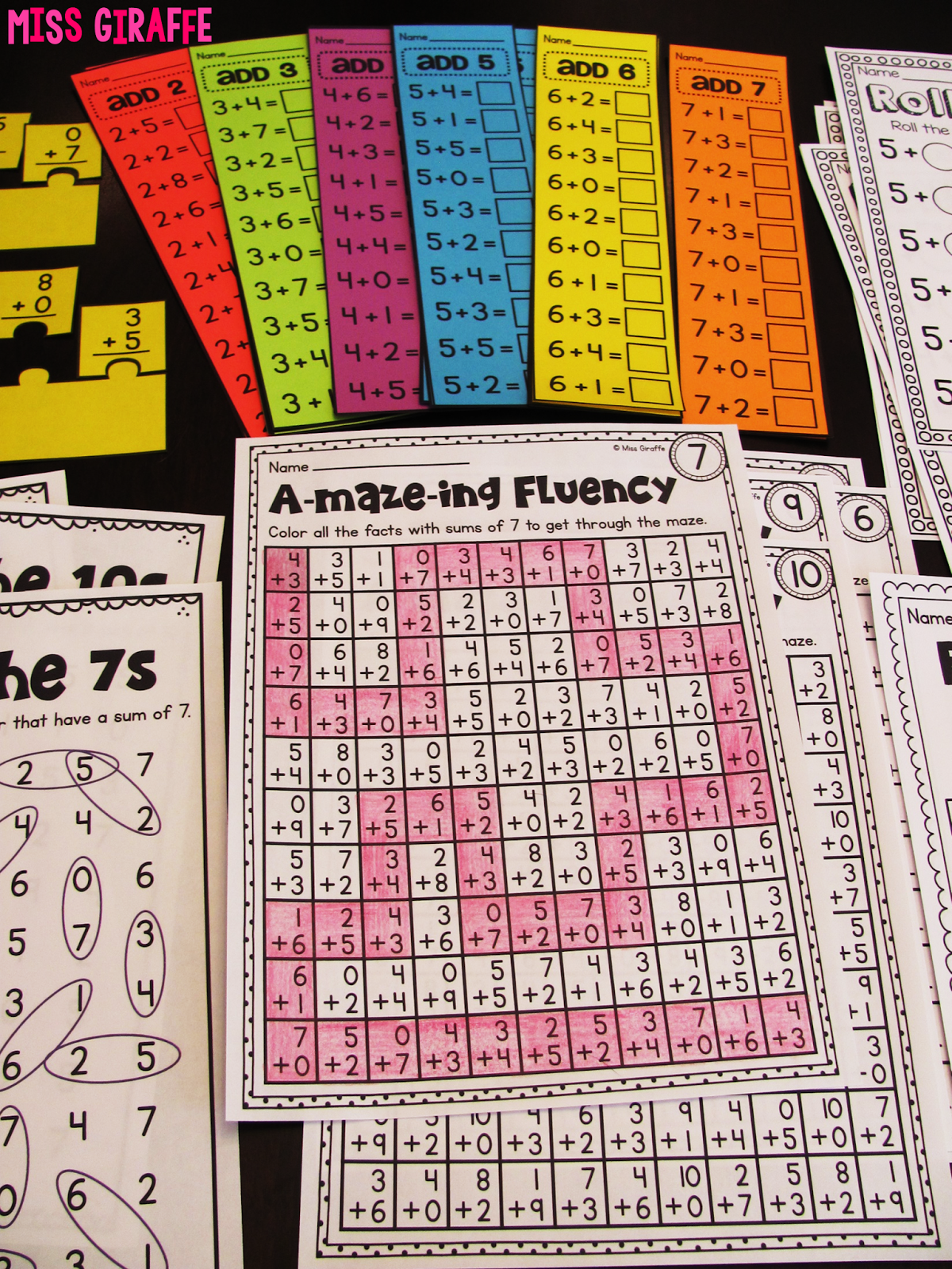 math fact fluency assessment printable